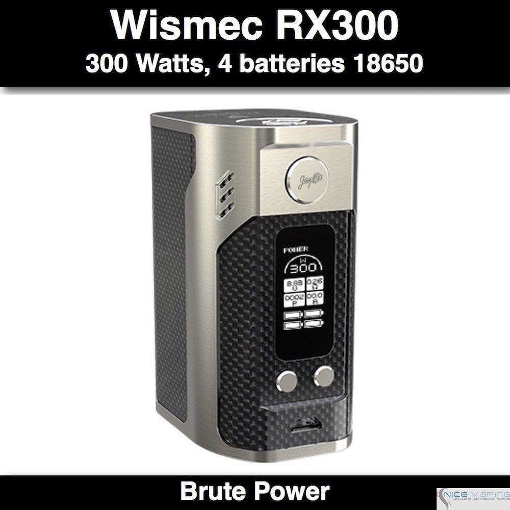 Reuleaux RX300 Wismec 300W @4 Batteries